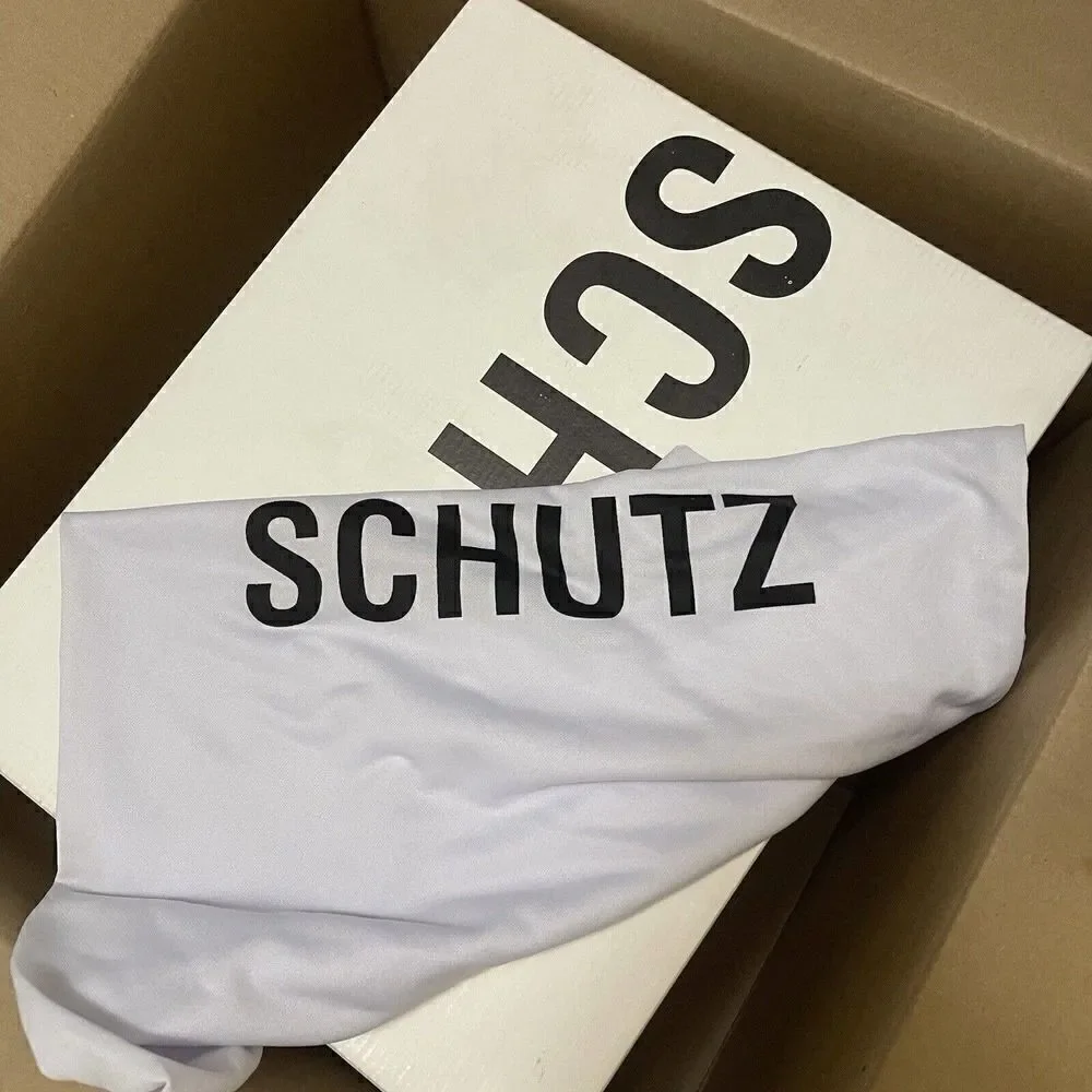 NEW Schutz Guily Up Over the Knee Boot Color EGGSHELL Square toe Size 6